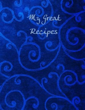 portada My Great Recipes: Dark Blue Scroll