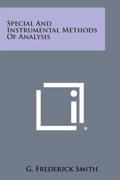 portada Special and Instrumental Methods of Analysis (in English)
