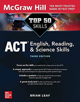 portada Top 50 act English, Reading, and Science Skills, Third Edition (in English)