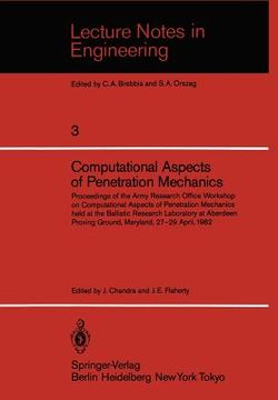 portada computational aspects of penetration mechanics: proceedings of the army research office workshop on computational aspects of penetration mechanics hel (in English)
