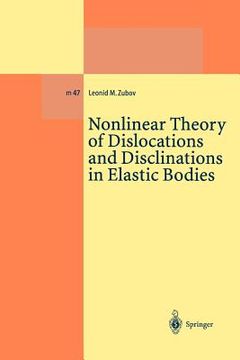 portada nonlinear theory of dislocations and disclinations in elastic bodies (en Inglés)
