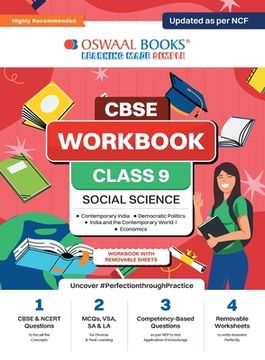 portada Oswaal CBSE Workbook Social Science Class 9 Updated as per NCF For better results For 2024 Exam (en Inglés)