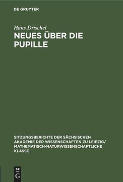 portada Neues Über die Pupille (in German)