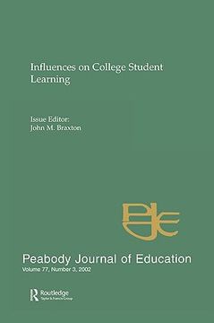 portada influences on college student learning: number 3 (en Inglés)