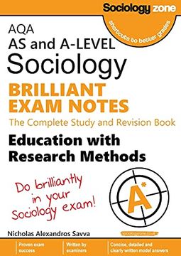 portada Aqa Sociology Brilliant Exam Notes: Education and Research Methods: As and A-Level: Education and Research Methods: As and A-Level: (en Inglés)