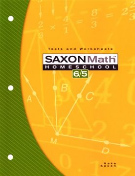 portada saxon math homeschool 6/5: tests and worksheets (en Inglés)