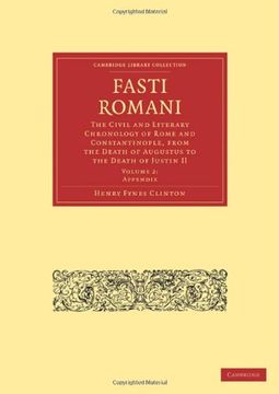 portada Fasti Romani 2 Volume Paperback Set: Fasti Romani: Volume 2, Appendix Paperback (Cambridge Library Collection - Classics) 