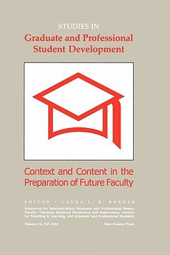 portada studies in graduate and professional student development (in English)