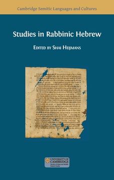 portada Studies in Rabbinic Hebrew (en Inglés)