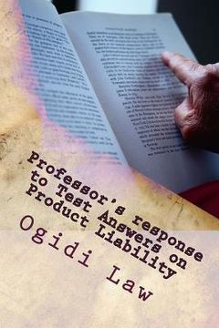 portada Professor's response to Test Answers on Product Liability: Look Inside! (en Inglés)