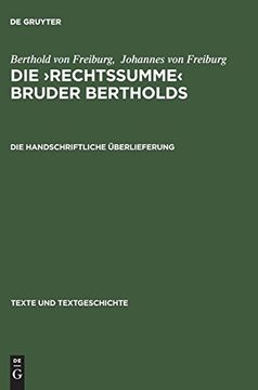 portada Die 'rechtssumme' Bruder Bertholds (in German)