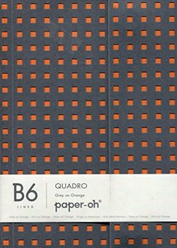 portada Quadro Grey on Orange B6: libreta rayada (OH90687)