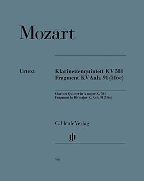 portada Clarinet Quintet K. 581 & Fragmeclarinet, 2 Violins, Viola and Cello