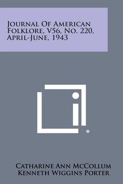portada Journal of American Folklore, V56, No. 220, April-June, 1943 (in English)