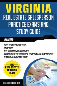 portada Virginia Real Estate Salesperson Practice Exams and Study Guide (in English)