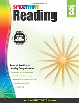 portada Spectrum Reading Workbook, Grade 3 (en Inglés)