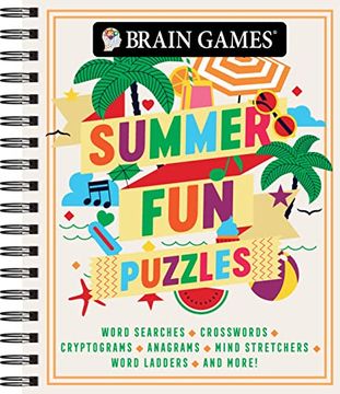 portada Brain Games - Summer fun Puzzles (#3): Word Searches, Crosswords, Cryptograms, Anagrams, Mind Stretchers, Word Ladders, and More! (en Inglés)