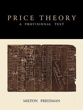 portada price theory: a provisional text (en Inglés)