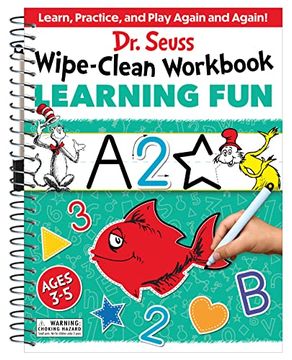 portada Dr. Seuss Wipe-Clean Workbook: Learning Fun: Activity Workbook for Ages 3-5 (Dr. Seuss Workbooks) 