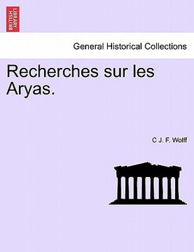 portada Recherches Sur Les Aryas. (en Francés)