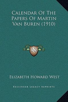 portada calendar of the papers of martin van buren (1910) (en Inglés)