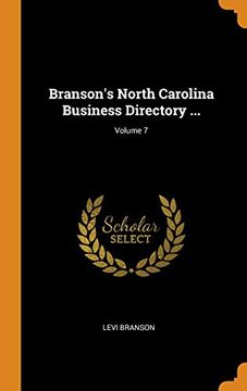 portada Branson'S North Carolina Business Directory. Volume 7 (en Inglés)