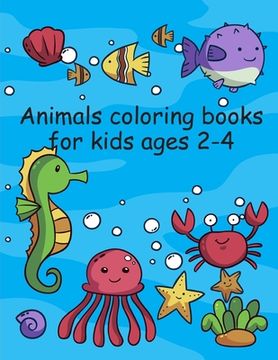 portada Animals coloring books for kids ages 2-4: Cute Chirstmas Animals, Funny Activity for Kids's Creativity