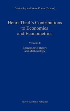 portada henri theil s contributions to economics and econometrics: econometric theory and methodology