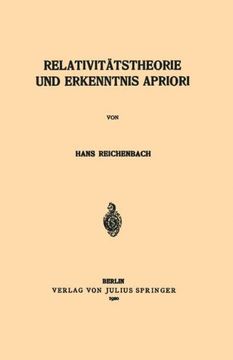 portada Relativitätstheorie und Erkenntnis Apriori (en Alemán)
