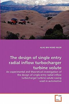 portada the design of single entry radial inflow turbocharger turbine volute (en Inglés)