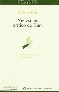 portada Nietzsche, Crítico de Kant