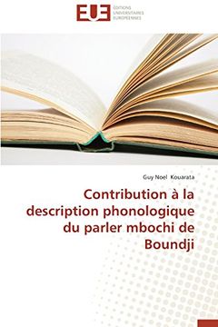 portada Contribution a la Description Phonologique Du Parler Mbochi de Boundji