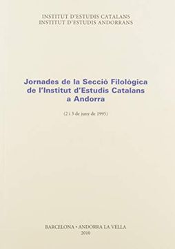 portada Jornades de la Secció Filològica de L'institut D'estudis Catalans a Andorra, 2 i 3 de Juny de 1995