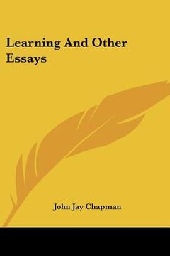 portada learning and other essays (in English)