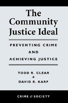 portada the community justice ideal (en Inglés)