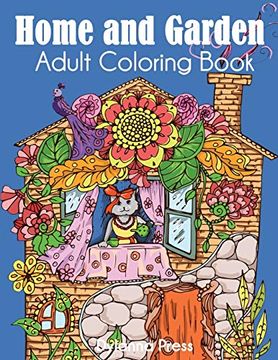 portada Home and Garden Adult Coloring Book (in English)