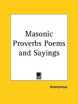 portada masonic proverbs poems and sayings (in English)