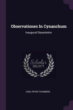 portada Observationes In Cynanchum: Inaugural Dissertation (in English)