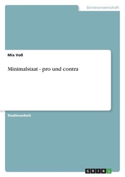 portada Minimalstaat - pro und contra (in German)