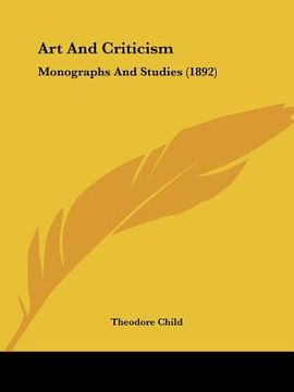 portada art and criticism: monographs and studies (1892)