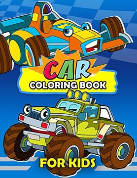 portada Car Coloring Book for Kids: Cute Coloring Book Easy, Fun, Beautiful Coloring Pages (en Inglés)