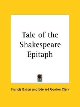 portada tale of the shakespeare epitaph (in English)