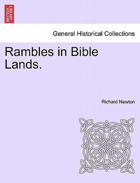 portada rambles in bible lands. (in English)