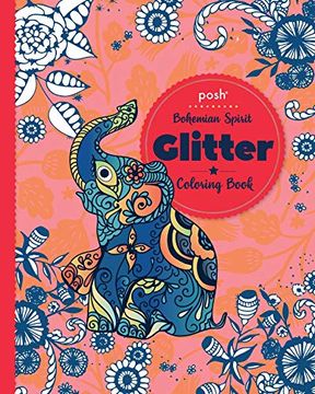 portada Posh Glitter Coloring Book Bohemian Spirit 