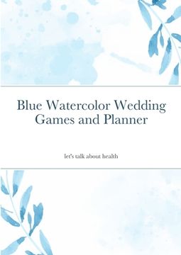 portada Blue Watercolor Wedding Games and Planner (en Inglés)
