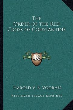 portada the order of the red cross of constantine (en Inglés)