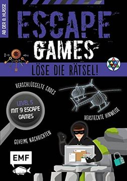 portada Escape Games Level 5 (Lila) Löse die Rätsel! 9 Escape Games ab der 8. Klasse mit Verschlüsselten Codes, Versteckten Hinweisen und Geheimen Nachrichten (en Alemán)