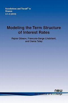 portada modeling the term structure of interest rates (en Inglés)