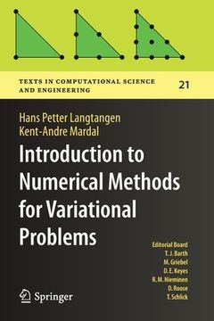 portada Introduction to Numerical Methods for Variational Problems: 21 (Texts in Computational Science and Engineering) (in English)