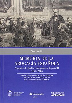 portada Memoria de la abogacía española Vol. III (Monografía)